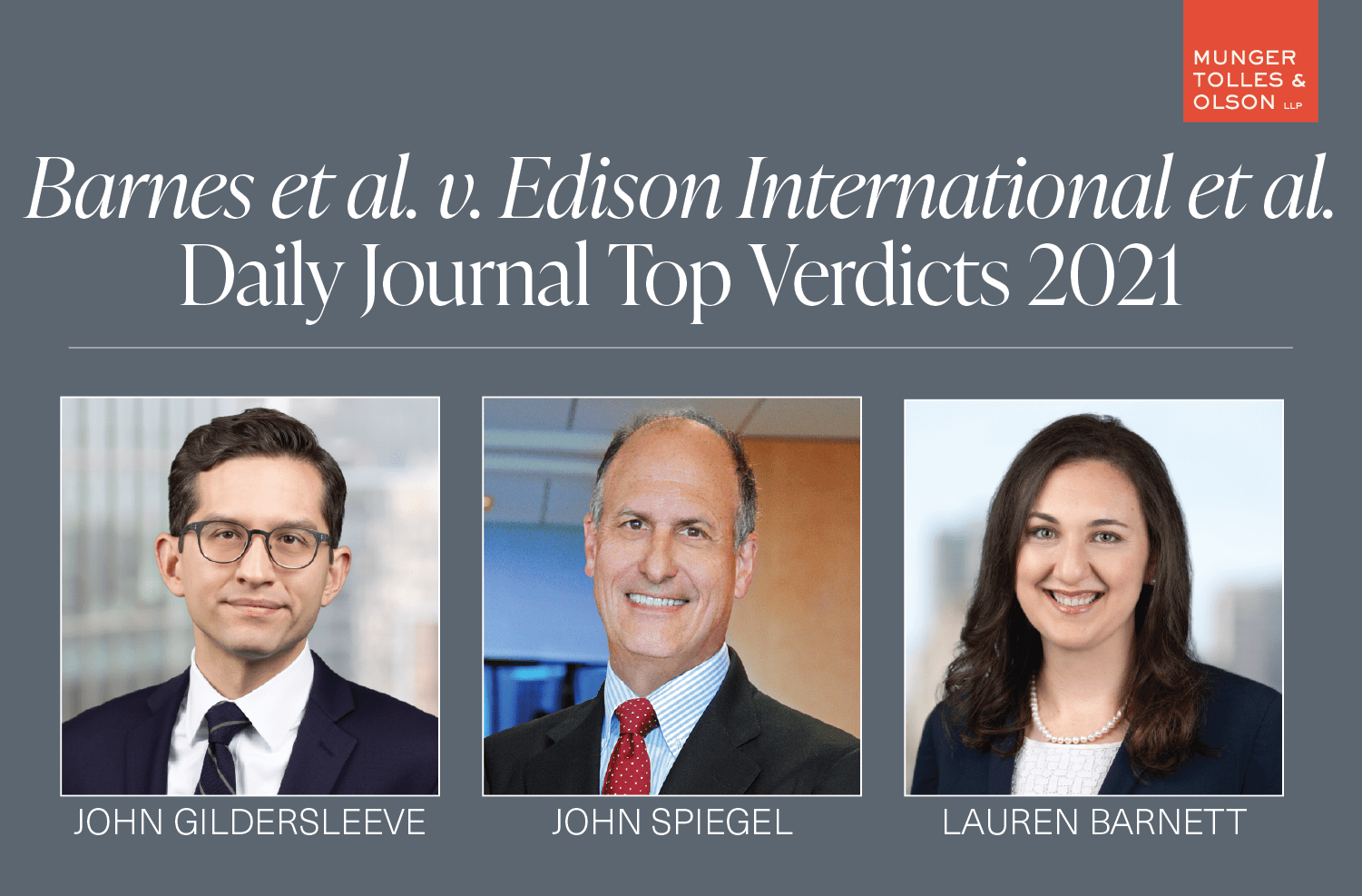 Munger, Tolles and Olson Wins ‘Top Verdict’ Honor