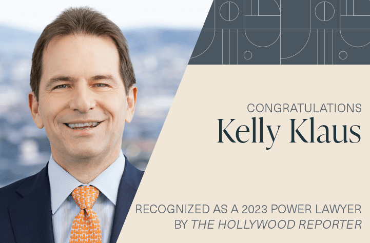 Kelly Klaus Named to the 2023 Power Lawyers List by The Hollywood Reporter