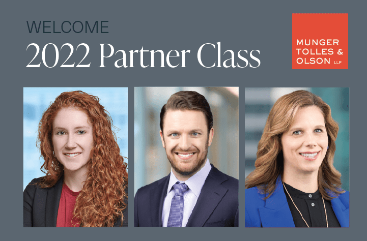 Munger, Tolles & Olson Elevates Three Lawyers to Partner 1 Munger, Tolles & Olson Elevates Three Lawyers to Partner