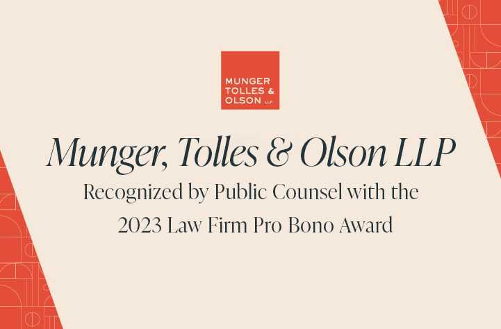 Public Counsel’s 2023 Law Firm Pro Bono Award