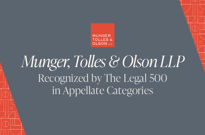 Appellate Lawyers Receive Top Rankings in the 2023 Legal 500 U.S. Guide