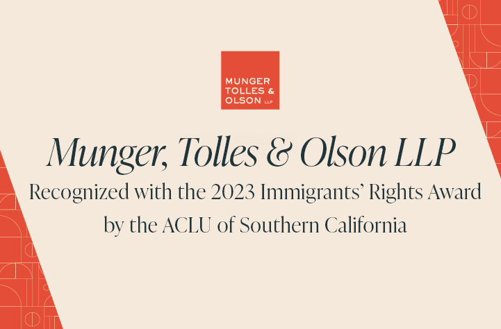 ACLU Foundation’s 2023 Southern California’s Immigrants’ Rights Award