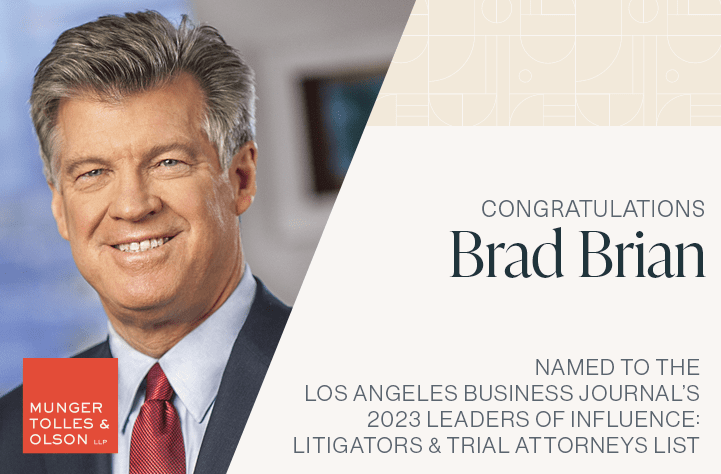 Brad Brian Named a 2023 Leader of Influence by the Los Angeles Business Journal