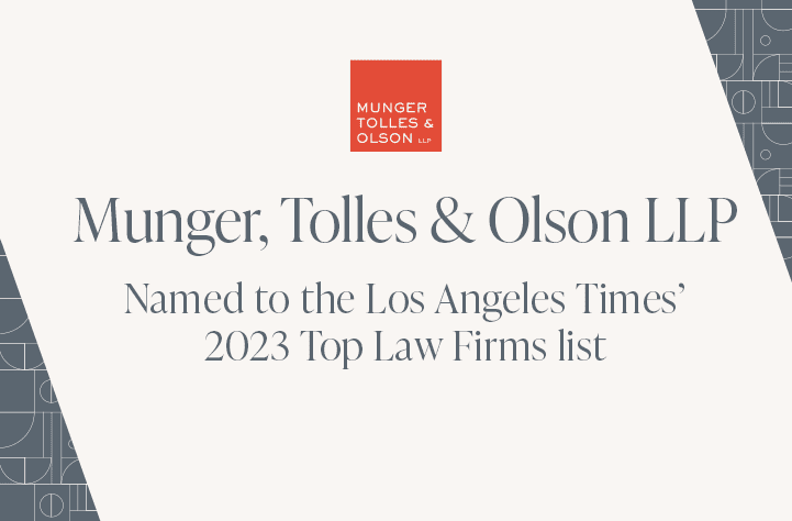 Los Angeles Times’ 2023 Top Law Firms List 1 Los Angeles Times’ 2023 Top Law Firms List