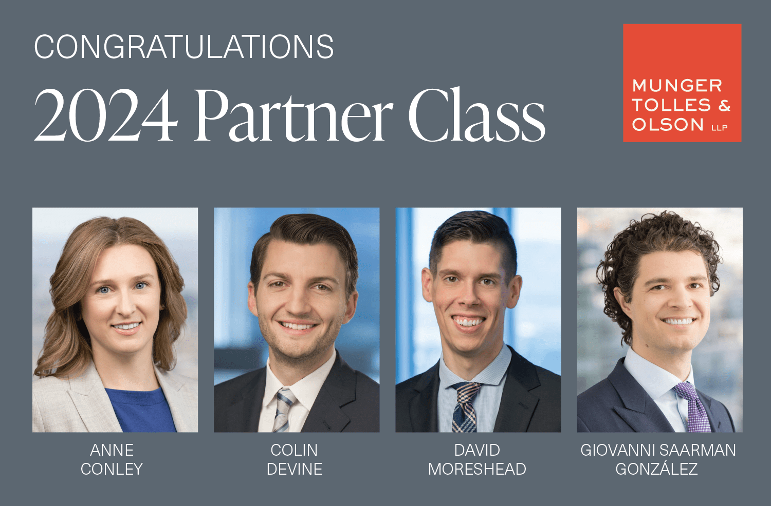 Munger, Tolles & Olson Elevates Four Lawyers to Partner