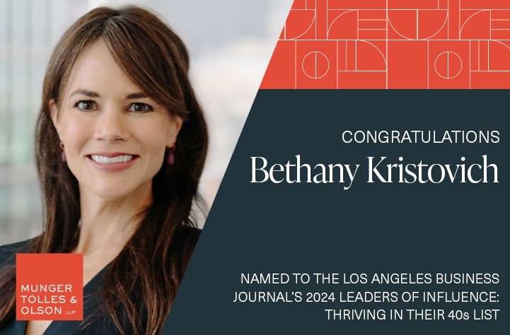 Bethany Kristovich Named to the Los Angeles Business Journal’s 2024 Leaders of Influence: Thriving in Their 40s List