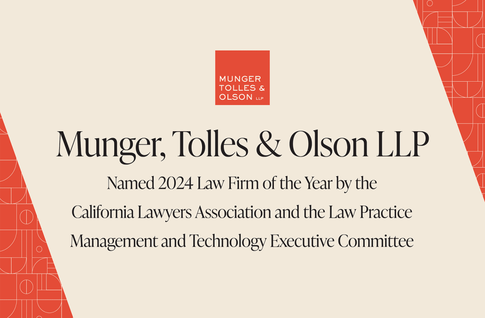 California Lawyers Association’s Law Practice Management and Technology Section Names MTO 2024 Law Firm of the Year