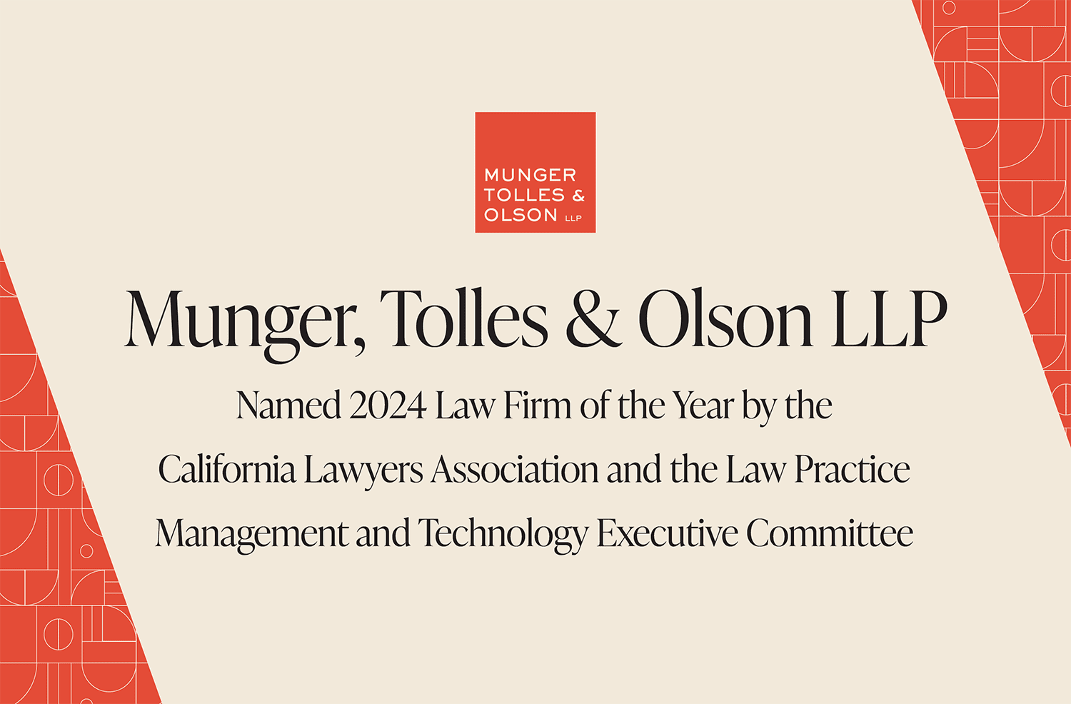 California Lawyers Association’s Law Practice Management and Technology Section Names MTO 2024 Law Firm of the Year 1 California Lawyers Association’s Law Practice Management and Technology Section Names MTO 2024 Law Firm of the Year