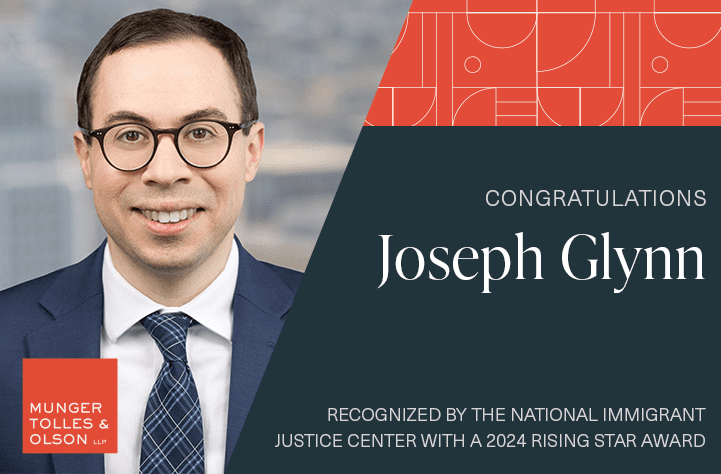 Joseph Glynn Recognized by the National Immigrant Justice Center with a 2024 Rising Star Award 1 Joseph Glynn Recognized by the National Immigrant Justice Center with a 2024 Rising Star Award