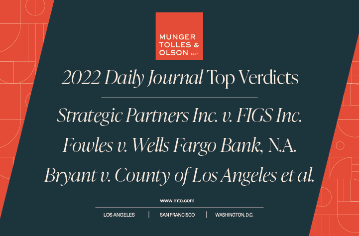MTO Receives Three 2022 Top Verdict Honors