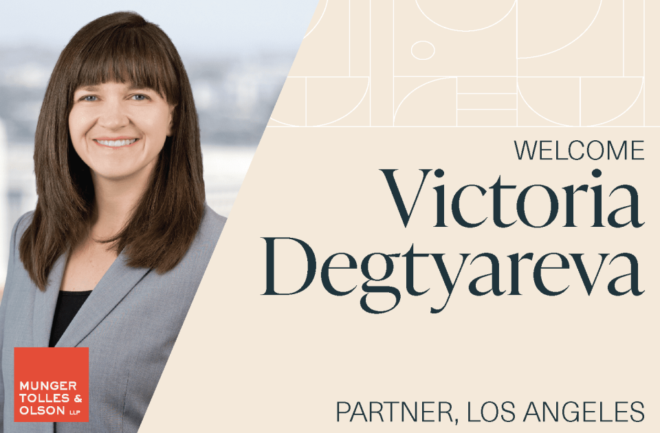 Munger Tolles Welcomes Back Former AUSA Victoria Degtyareva