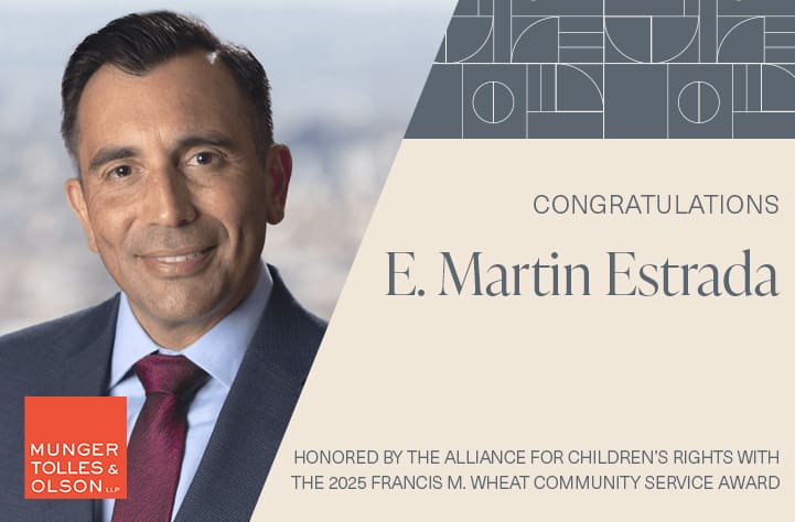Martin Estrada Honored by the Alliance for Children’s Rights with the 2025 Francis M. Wheat Community Service Award 1 Martin Estrada Honored by the Alliance for Children’s Rights with the 2025 Francis M. Wheat Community Service Award