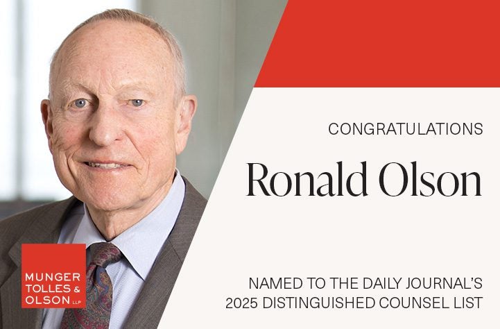 Award Graphic for MTO.com Olson Distinguished Counsel List