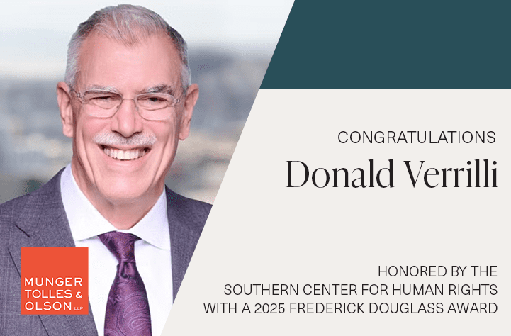 Don Verrilli Recognized by the Southern Center for Human Rights as 2025 Frederick Douglass Award Honoree 2 Award Graphic MTO.com TEMPATE 2