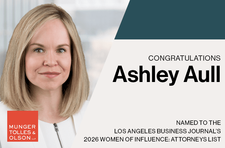 Ashley Aull named to the 2026 Women of Influence: Attorneys List by The Los Angeles Business Journal 