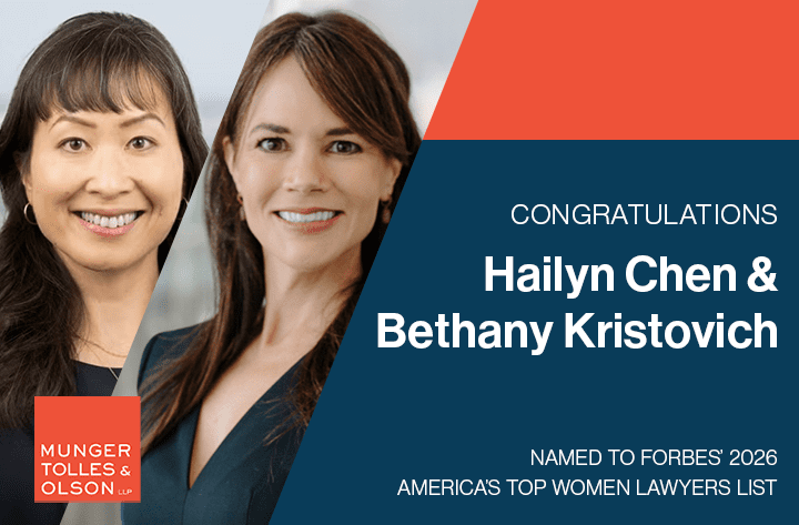 Hailyn Chen and Bethany Kristovich Named to Forbes’ 2026 America’s Top Women Lawyers List