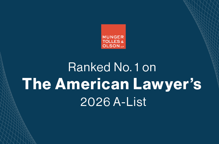 Ranked No. 1 on The American Lawyer’s 2026 A-List